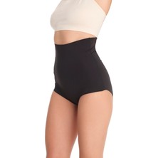 Rebirth Toparlayıcı Iz Yapmayan Silikon Şeritli Kaydırmaz  Lazer Kesim  Kısa Slip Kilot Korse Siyah