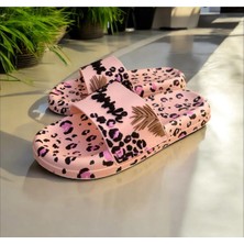 Gezer Leopar Desenli Kabartmalı .kaydırmaz Taban. Havuz Deniz Banyo Balkon Teras Ev ve Sokak Terliği