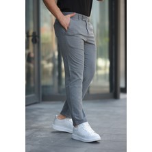 Mero Life Erkek Gri Italyan Kesim Slimfit Kumaş Pantolon