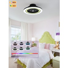 Dlc Ovest Rgb LED Tavan Vantilatörü Kumandalı 58 cm