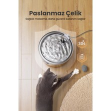 3.2 L Tekli Paslanmaz Çelik Kedi Köpek Için Otomatik Su Pınarı Su Çeşmesi Su Sebili Sessiz Pompalı