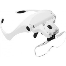 5 Lens 1.0x3.5x, 2led Işıklı  ile Ayarlanabilir Gözlük BÜYÜTEÇ9892B2