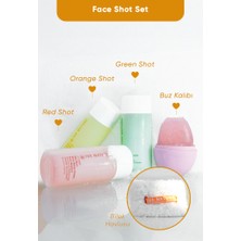 Iva Natura Face Shot- Frozen Face Essence 5'li Set (Green+Red+Orange+Bileklik Havlu+Buz Kalıbı)