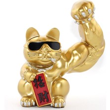 Larimar Polyester Şanslı Kedi Figürü Model 2