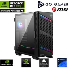 Go Gamer GA1537K AMD Ryzen 9 7900X / 256GB DDR5 5600Mhz / 4TB NVMe m.2 SSD / RTX 5070Ti 16GB / 240mm Sıvı Soğutma / AMD Gaming Paket