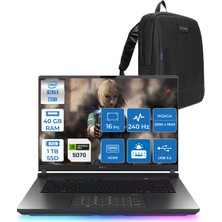 Asus Rog Strix G16 Intel Core Ultra 9 275HX  40GB Ddr5 1tb SSD 8GB/RTX5070/115W 16" 2.5k 240Hz 3ms IPS Freedos Taşınabilir Bilgisayar S5116F14 + Zettaçanta