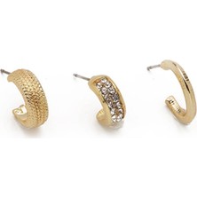 Modex Gold Taşlı Vintage Küpe