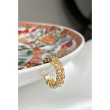 Modex Gold Zirkon Taşlı Sıkıştırma Kıkırdak Küpe