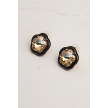 Modex Swarovski Taşlı Mineli Çiçek Küpe
