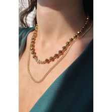 Modex Yıldız Figürlü Kristal Boncuk Ikili Kolye