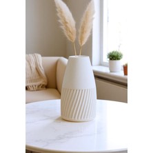 Minimalist Modern Tasarım Beyaz Dekoratif Plastik Vazo
