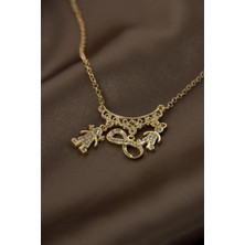 Modex Gold Taşlı Sevgili Kolye