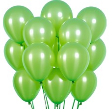 20 Adet 12 Inç 30 cm Metalik Açık Yeşil Balon Doğum Günü Süsleme