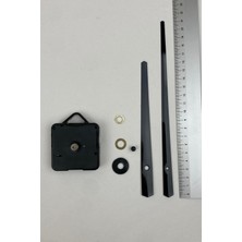 Mooclock Saat Mekanizması, Akar Sessiz Duvar Saati Mekanizması, 14 mm Şaft, (Set) (Askılı) Uzun Akrep Yelkovano