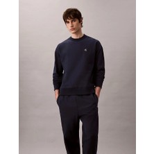 Calvin Klein Jeans Premıum Terry Monogram Jogger Erkek Mavi Eşofman Altı LV04RC279G-CEF