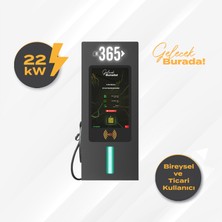 E 365 AC Duvar Tip 10 Inç Ekranlı MID Sayaçlı Tek Kablolu RFID 22KW Şarj Istasyonu