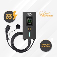 E 365 Ac Mini Tip 4.3 Inç Ekranlı Tek Kablolu Rfıd 22KW Şarj Istasyonu