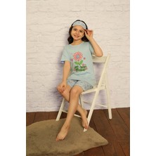 Kız Çocuk Pamuklu Pijama Takımı T-Shirt-Şort