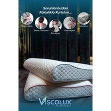 Viscolux Xl Mega Boy Ortopedik Yastık - Boyun Destekli Visco Yastık 60X40X11/8 Mavi