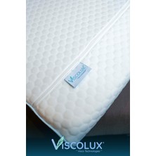 Viscolux Xl Mega Boy Ortopedik Yastık - Boyun Destekli Visco Yastık 60X40X11/8 Mavi