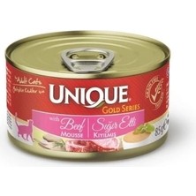 Unique Gold Series Sığır Etli Yetişkin Konserve Kedi Maması 85 gr