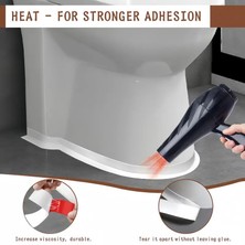 Beyaz Pvc Sızdırmazlık Kenar Bantı Duşakabin Tuvalet Lavabo