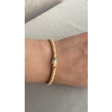 Bileklikpul Arasında Balık Figür Boncuklu Lastikli Tüm Bilekleriçin Uygun Şıkbej Renk