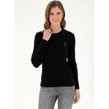 U.s. Polo Assn. Siyah Kadın Bisiklet Slim Fit Kazak KARLA-BSK24