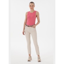 U.s. Polo Assn. Pembe Kadın Extra Slim T-Shirt Gedda-A-25