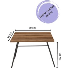 Steel Design Metal Ayaklı Katlanır Kamp Balkon Bahçe Piknik Masa Sehpa