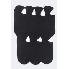 7'li Paket Kadın Sneakers Patik Çorap Siyah