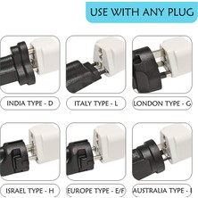 Derwell 5 Adet Türk Ingiliz Fişini Amerikan Fişine Çeviren Adaptör Piriz Abd Ingiltere Güç Adaptörü Evrensel Adaptör Abd Euro Avrupa Ac Güç Duvar Şarj Adaptörü