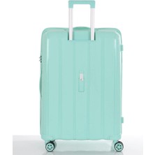 Mçs V305 Ultra Hafif Plastik Materyal Polipropilen Büyük Boy Valiz - Su Yeşili