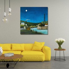 Kare Kanvas Tablo Ünlü Eserler Henri Rousseau-La Seine À Suresnes