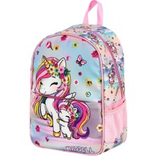 Unicorn Desen Kız Çocuk Kreş Anaokulu Sırt Çantası ve Termal Beslenme Çantası Seti