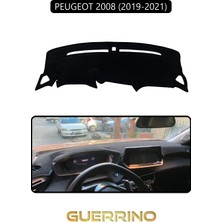Peugeot 2008 (2019-2021)TORPİDO Koruma Halısı Siyah Kenar