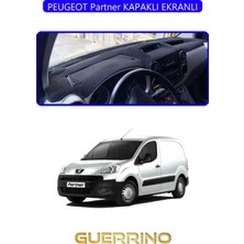 Peugeot Partner Kapaklı Ekranlıtorpido Koruma Halısı Mavi Kenar