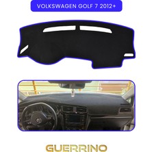 Volkswagen Golf 7 (2012+)TORPİDO Koruma Halısı Mavi Kenar