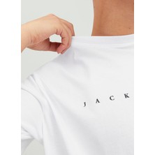 Jack & Jones Yuvarlak Yaka Beyaz Erkek T-Shirt Jjestar Jj Tee Ss Noos