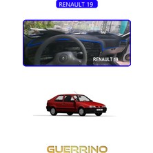 Renault 19 Torpido Koruma Halısı Mavi Kenar