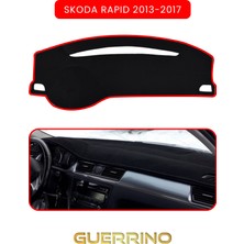 Skoda Rapid (2013-2017) Torpido Koruma Halısı Kırmızı Kenar