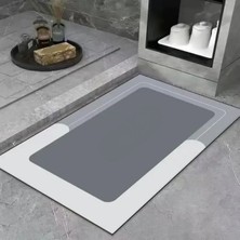 Kare Sihirli Su Emici Banyo Paspası Kaymaz Tabanlı Ayak Paspası 38X58 cm Yazısız Model M-60