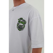 Race-Ho-Oversize Tişört | Sırt Baskılı – Minimal Göğüs Desenli Unisex Tshirt