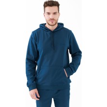 2AS Oliver Erkek Kapüşonlu Sıfır Yaka Sweatshirt Lacivert
