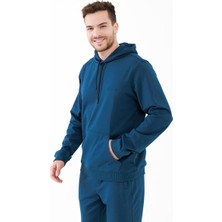 2AS Oliver Erkek Kapüşonlu Sıfır Yaka Sweatshirt Lacivert