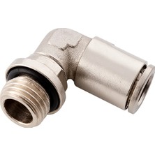 IPLTG06-02 Metal Pnömatik Dirsek 1/4 - 6 (5'li Paket)