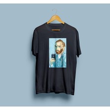 Oversize Modern Van Gogh Tasarım Unisex T-Shirt