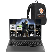 Lenovo Loq Intel Core I7 13650HX 40GB 1tb SSD RTX4050/6GB 105W 15.6" Fhd 144Hz Fdos Taşınabilir Bilgisayar & Per4 Çanta 83DV0117TRP323