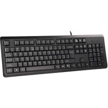 A4 Tech Kr-92 USB Kablolu Klavye Siyah