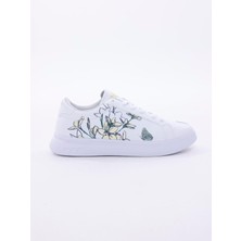 3D Dijital Baskı Kadın Alex McQueen Beyaz - Bloom Desenli Sneaker